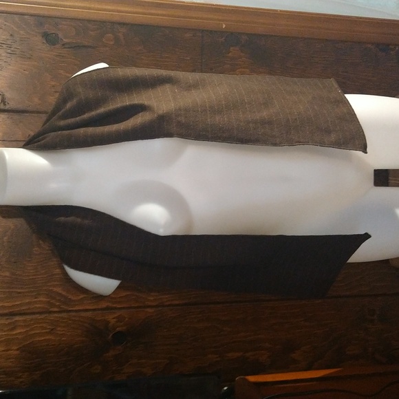 brown striped winter scarf - Picture 10 of 10